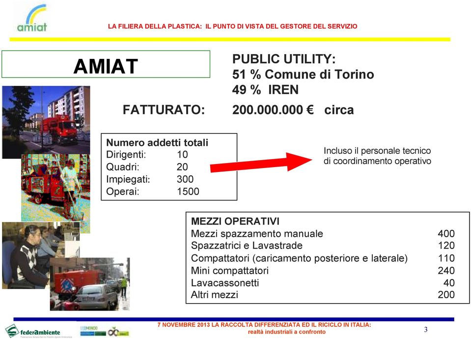 tecnico di coordinamento operativo MEZZI OPERATIVI Mezzi spazzamento manuale 400 Spazzatrici e Lavastrade