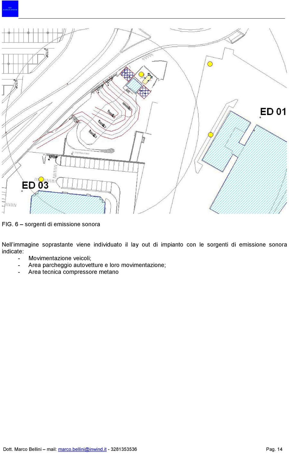 veicoli; - Area parcheggio autovetture e loro movimentazione; - Area tecnica