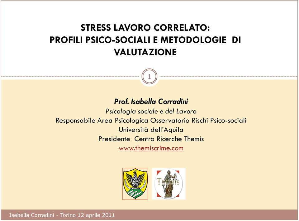 Isabella Corradini Psicologia sociale e del Lavoro Responsabile Area