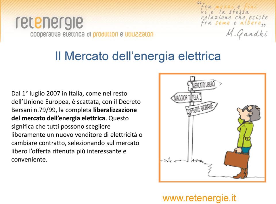 79/99, la completa liberalizzazione del mercato dell energia elettrica.