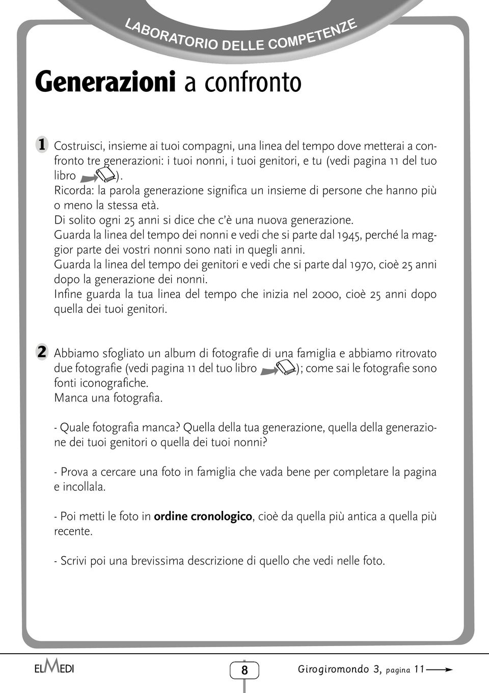 Guarda la linea del tempo dei nonni e vedi che si parte dal 1945, perché la maggior parte dei vostri nonni sono nati in quegli anni.