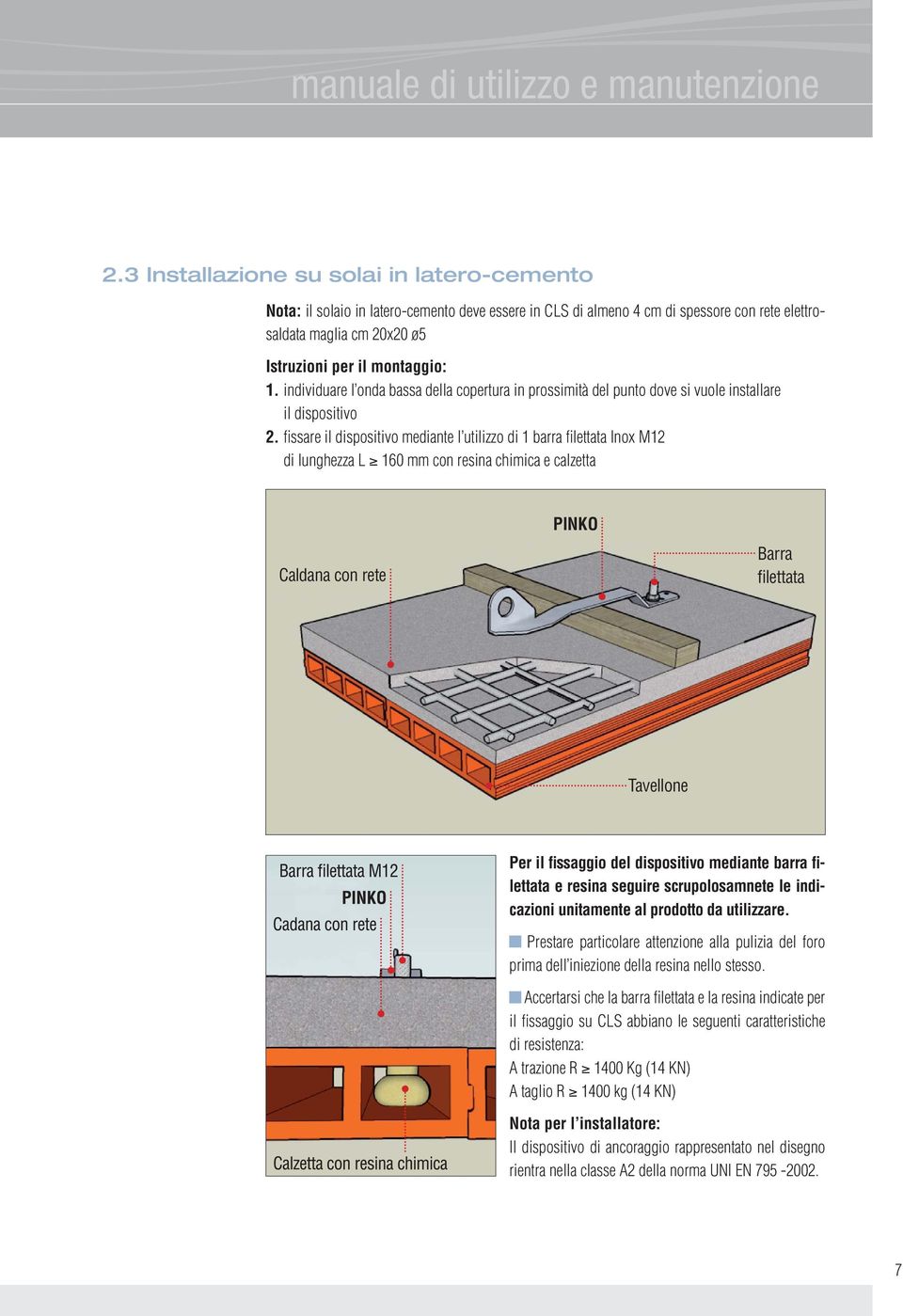 individuare l onda bassa della copertura in prossimità del punto dove si vuole installare il dispositivo 2.