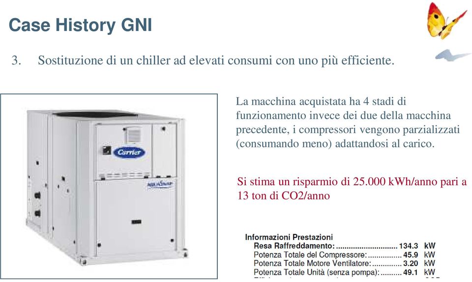 i compressori vengono parzializzati (consumando meno) adattandosi al carico.