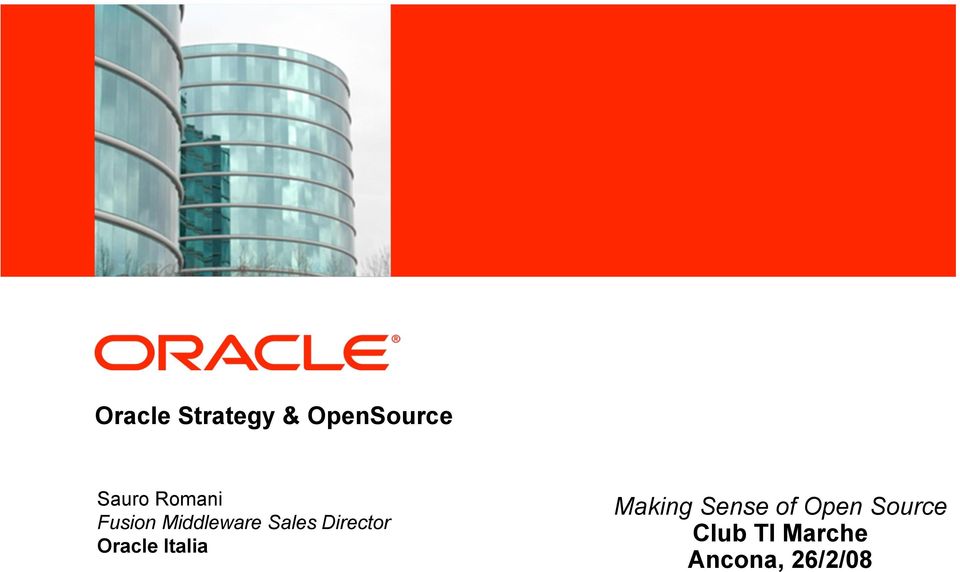 Sales Director Oracle Italia Making Sense