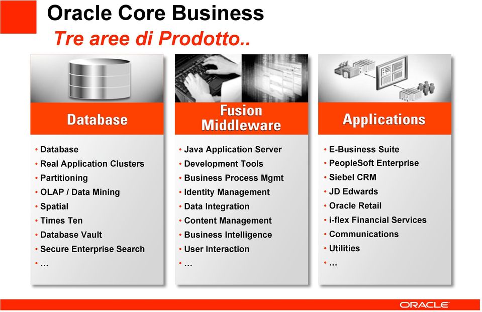 Enterprise Search Java Application Server Development Tools Business Process Mgmt Identity Management Data