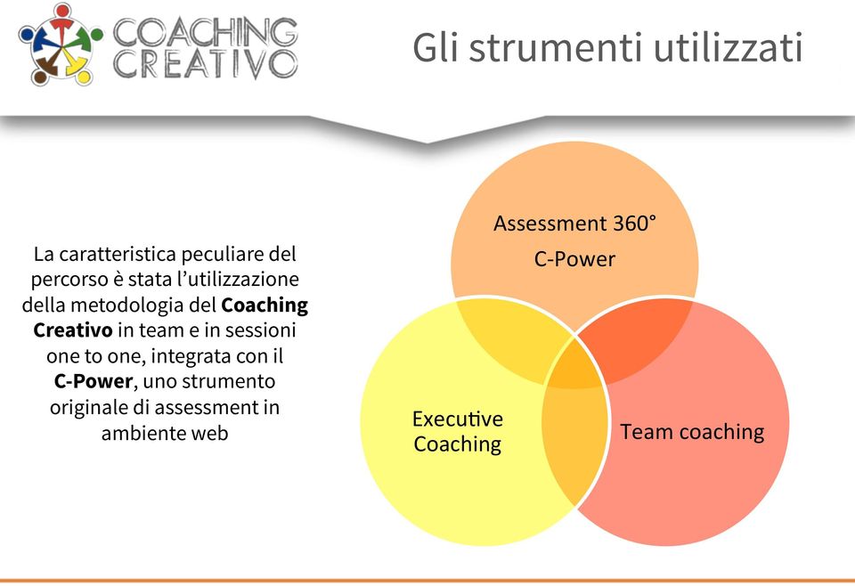 sessioni one to one, integrata con il C-Power, uno strumento originale di