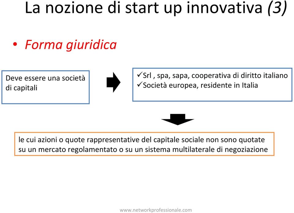 residente in Italia le cui azioni o quote rappresentative del capitale sociale