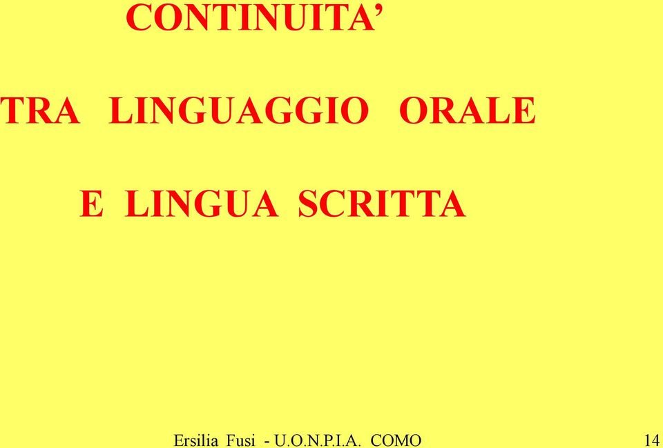 LINGUA SCRITTA