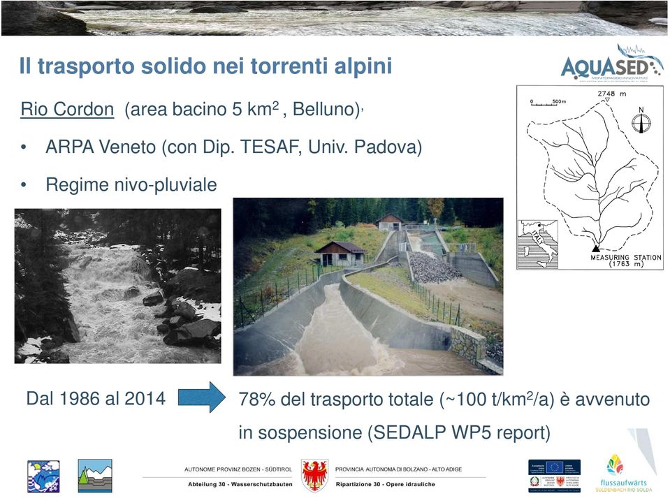 Padova) Regime nivo-pluviale Dal 1986 al 2014 78% del