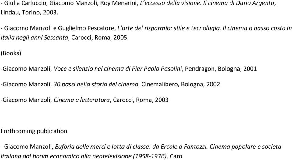 (Books) GiacomoManzoli,VoceesilenzionelcinemadiPierPaoloPasolini,Pendragon,Bologna,2001