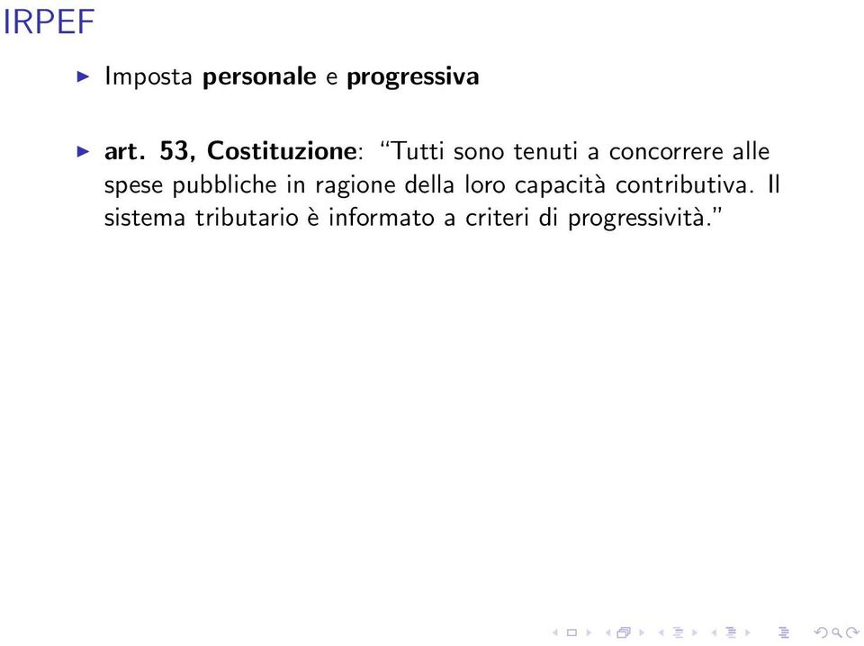 spese pubbliche in ragione della loro capacità