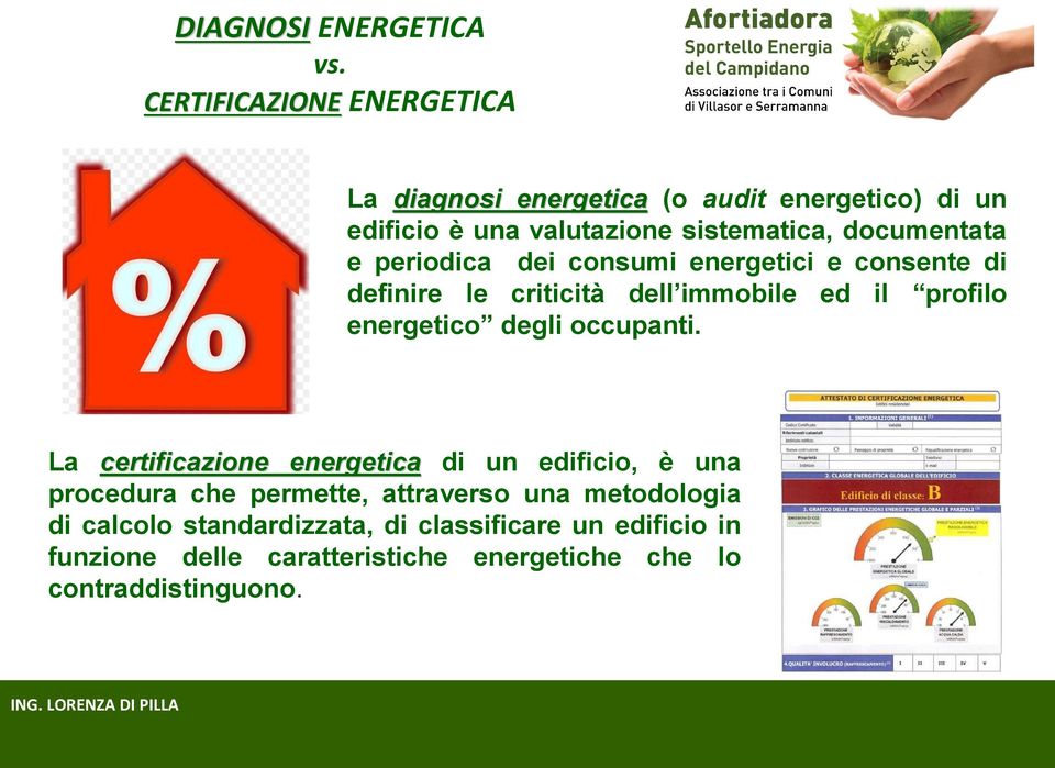 periodica dei consumi energetici e consente di definire le criticità dell immobile ed il profilo energetico degli occupanti.