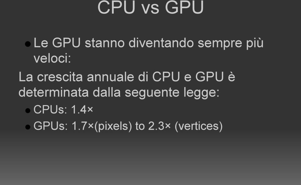 GPU è determinata dalla seguente legge: