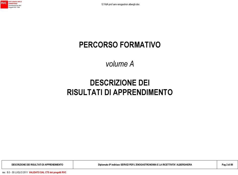 RISULTATI DI APPRENDIMENTO Diplomato IP indirizzo