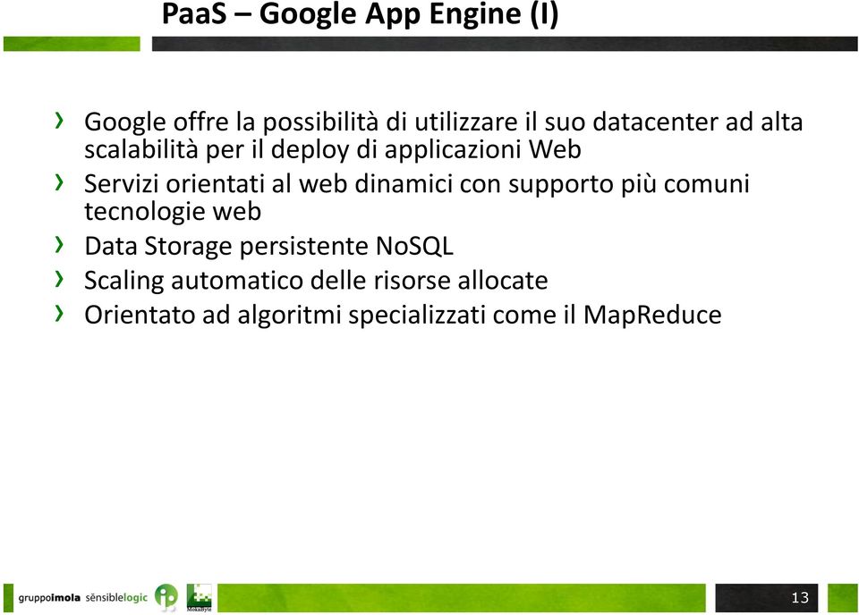 web dinamici con supporto più comuni tecnologie web Data Storage persistente NoSQL