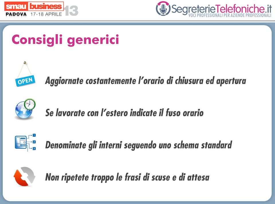 il fuso orario Denominate gli interni seguendo uno