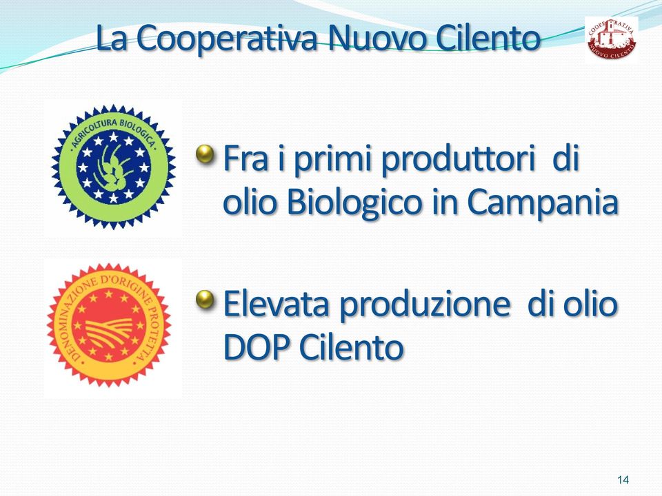 Biologico in Campania Elevata