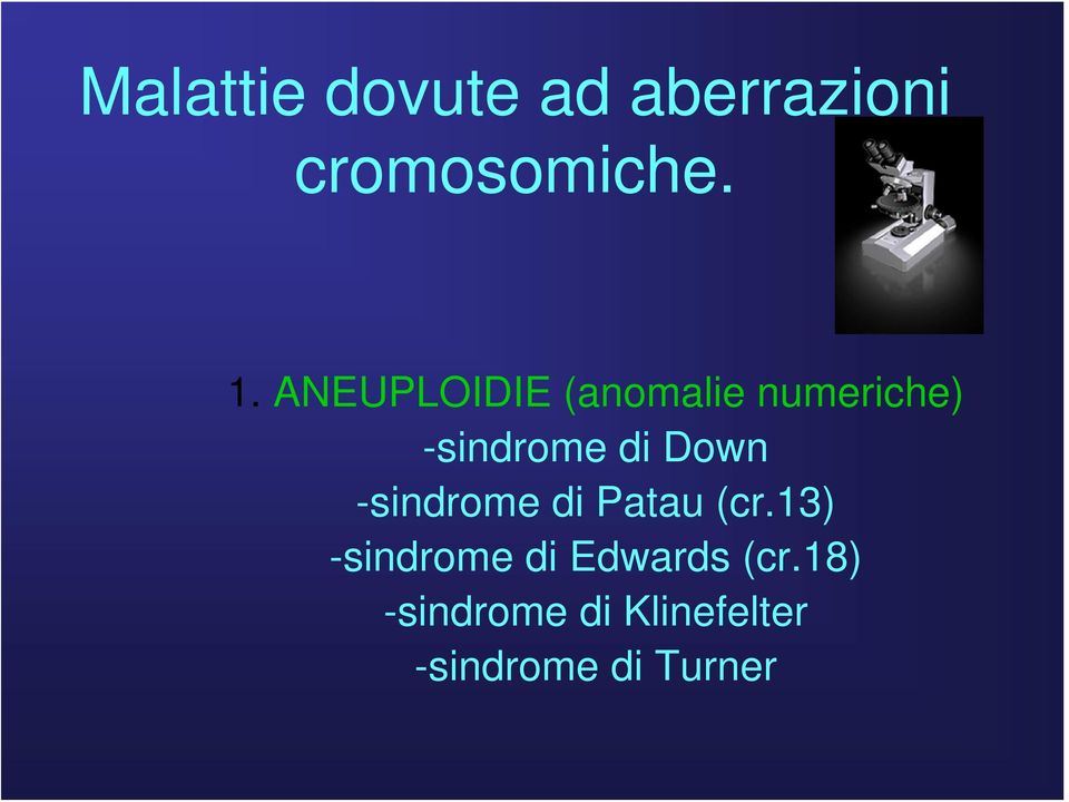 Down -sindrome di Patau (cr.