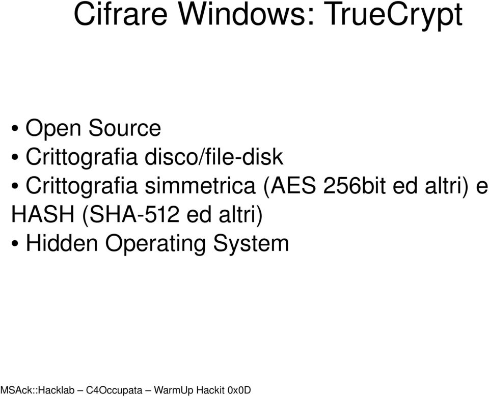 Crittografia simmetrica (AES 256bit ed