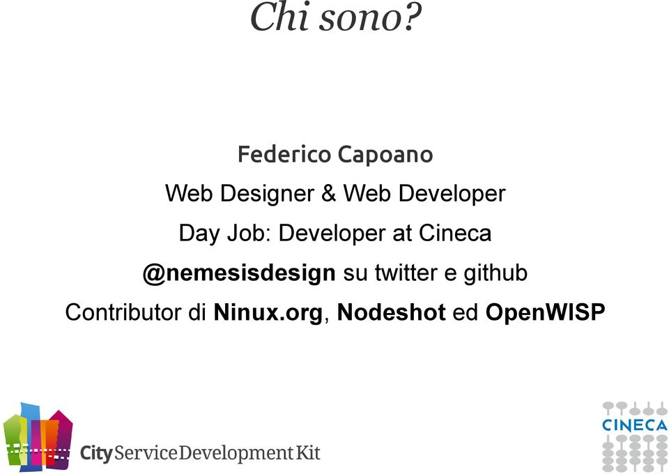 Developer Day Job: Developer at Cineca