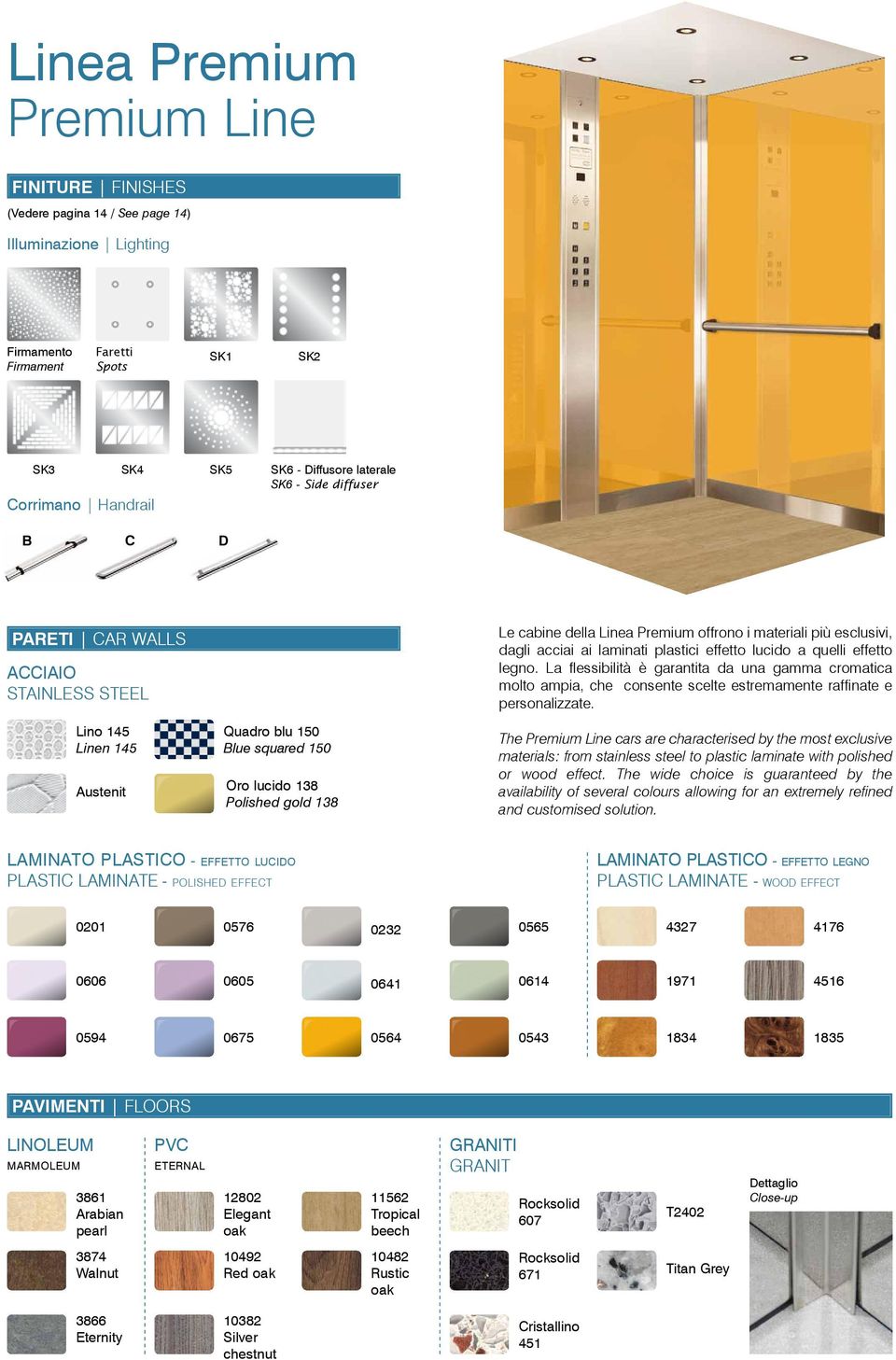 offrono i materiali più esclusivi, dagli acciai ai laminati plastici effetto lucido a quelli effetto legno.