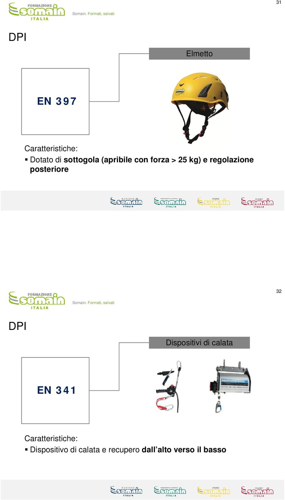 posteriore 32 DPI Dispositivi di calata EN 341