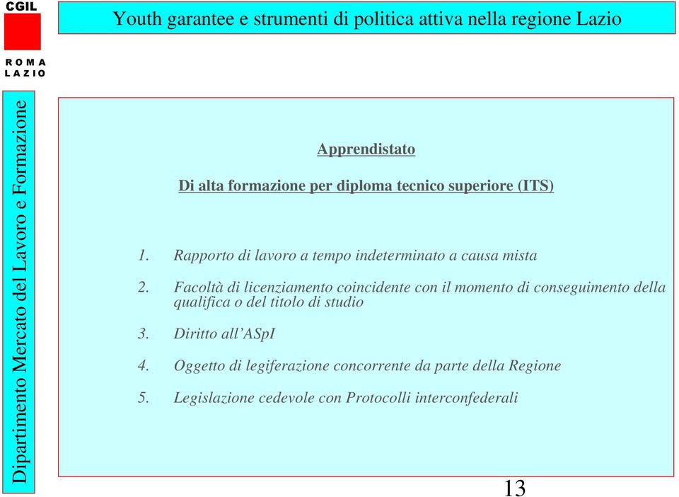 Facoltà di licenziamento coincidente con il momento di conseguimento della qualifica o del