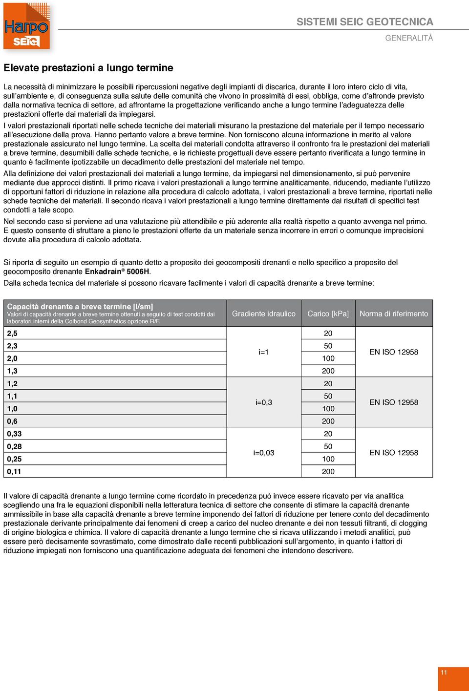 lungo termine l adeguatezza delle prestazioni offerte dai materiali da impiegarsi.