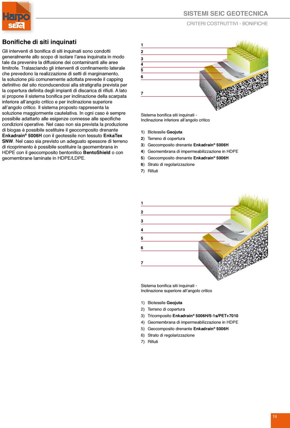 Tralasciando gli interventi di confinamento laterale che prevedono la realizzazione di setti di marginamento, la soluzione più comunemente adottata prevede il capping definitivo del sito