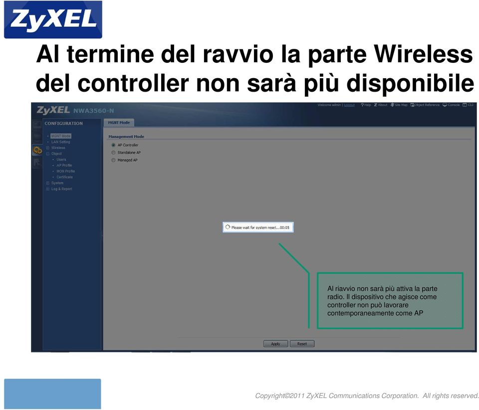 sarà più attiva la parte radio.