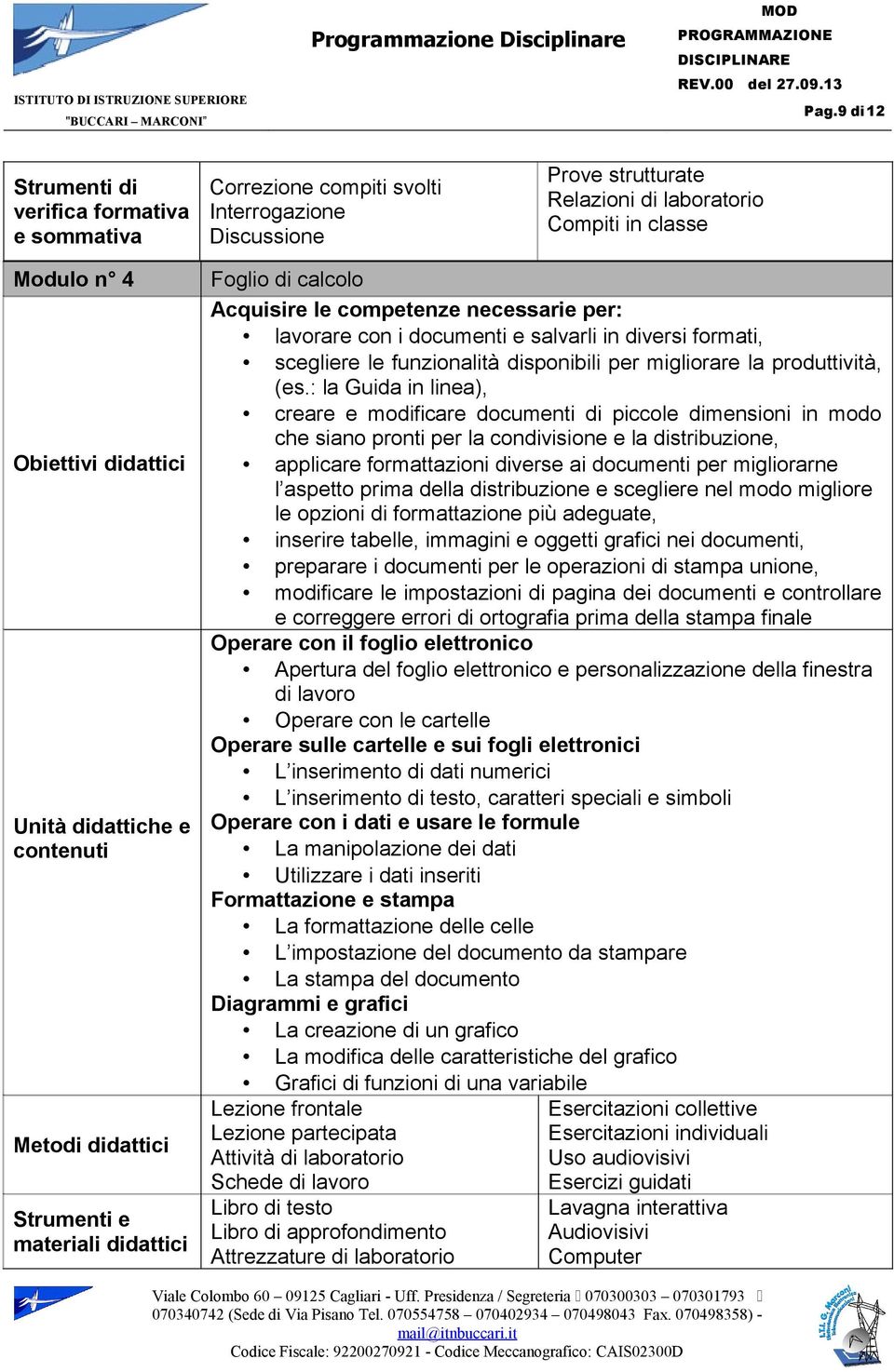 formati, scegliere le funzionalità disponibili per migliorare la produttività, (es.