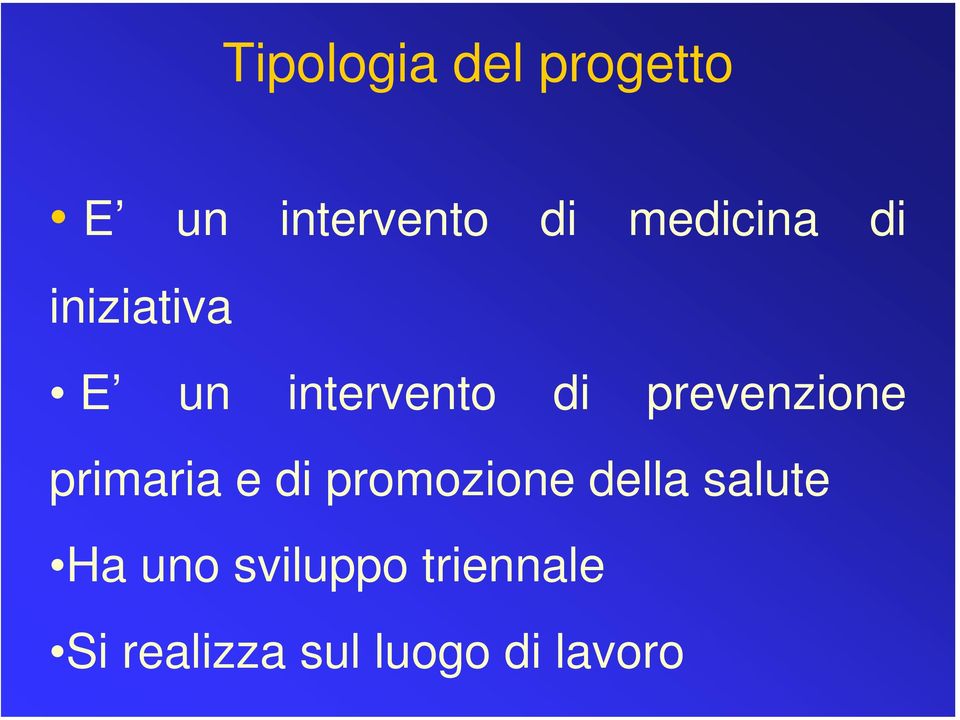 prevenzione primaria e di promozione della