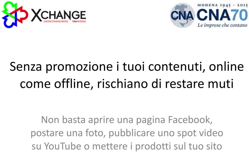 una pagina Facebook, postare una foto, pubblicare