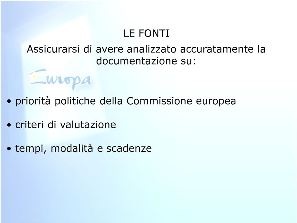 priorità politiche della Commissione