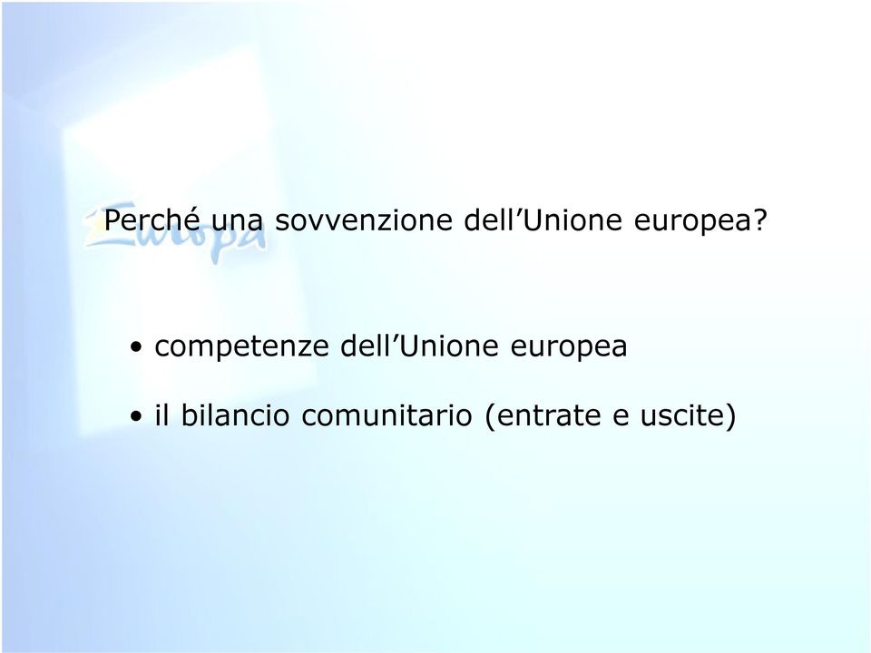 competenze dell Unione