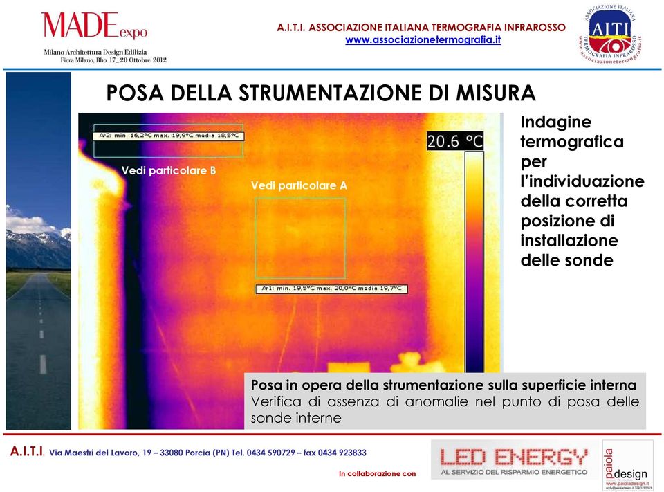 installazione delle sonde Posa in opera della strumentazione sulla