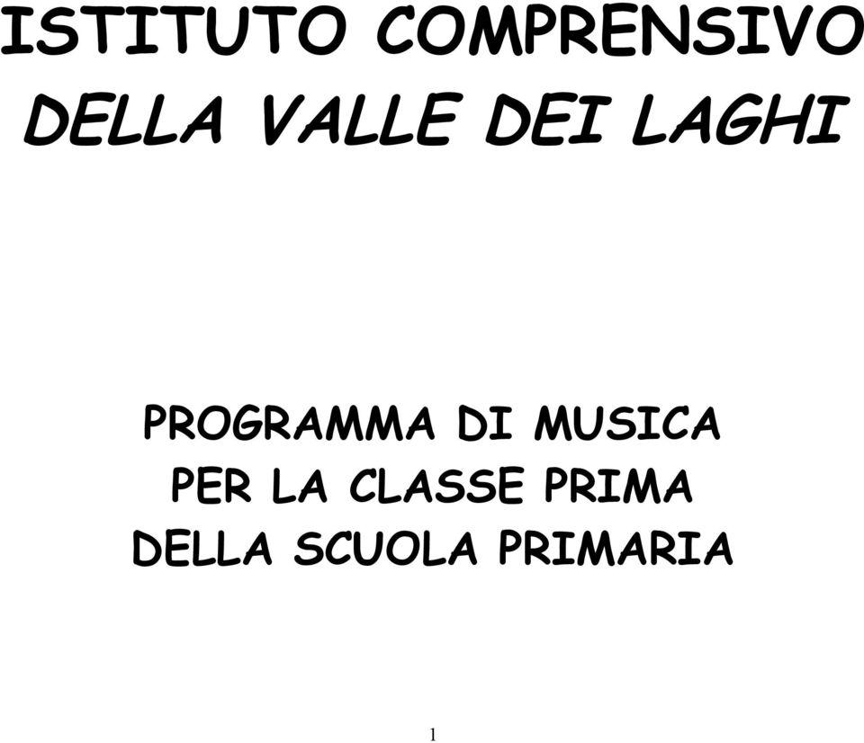 DI MUSICA PER LA CLASSE