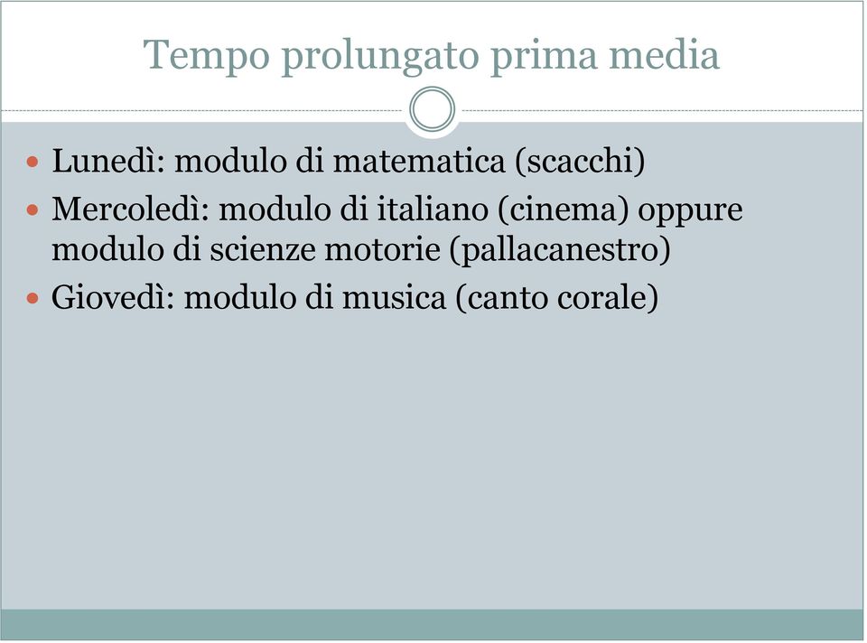 italiano (cinema) oppure modulo di scienze