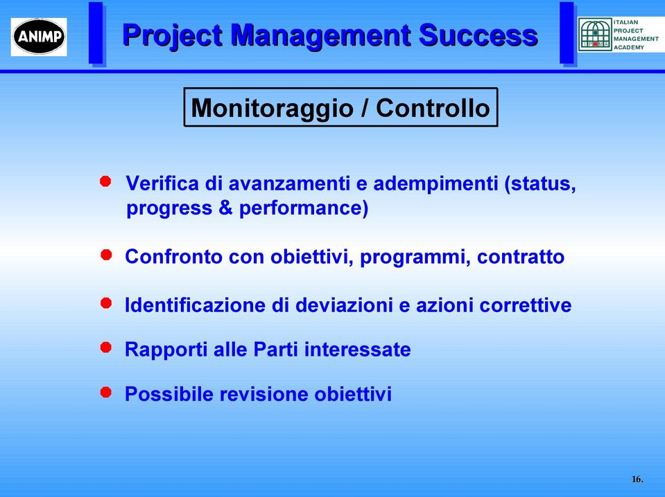 programmi, contratto Identificazione di deviazioni e azioni