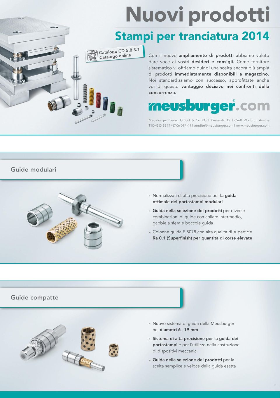 Noi standardizziamo con successo, approfittate anche voi di questo vantaggio decisivo nei confronti della concorrenza. Meusburger Georg GmbH & Co KG Kesselstr.