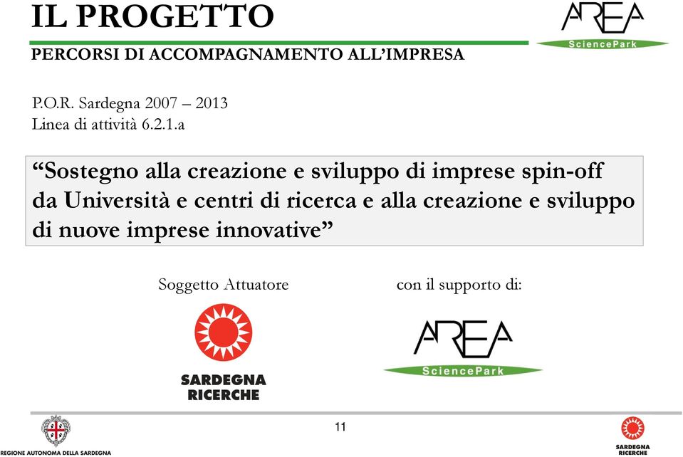 Università e centri di ricerca e alla creazione e sviluppo di nuove