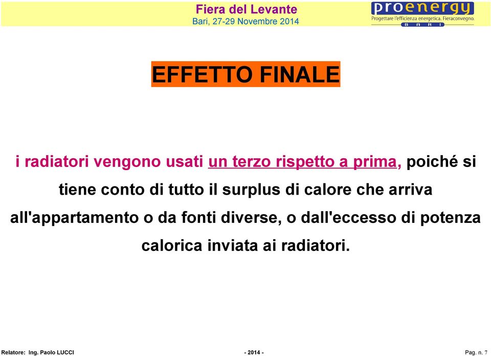 calore che arriva all'appartamento o da fonti diverse, o