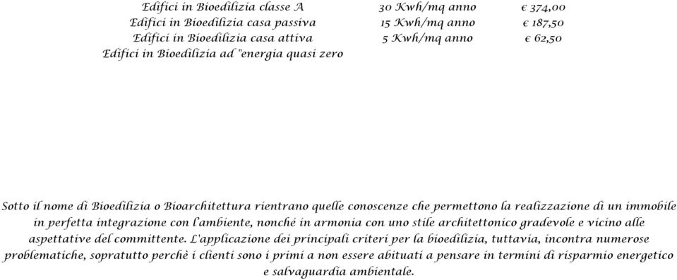 integrazione con l ambiente, nonché in armonia con uno stile architettonico gradevole e vicino alle aspettative del committente.