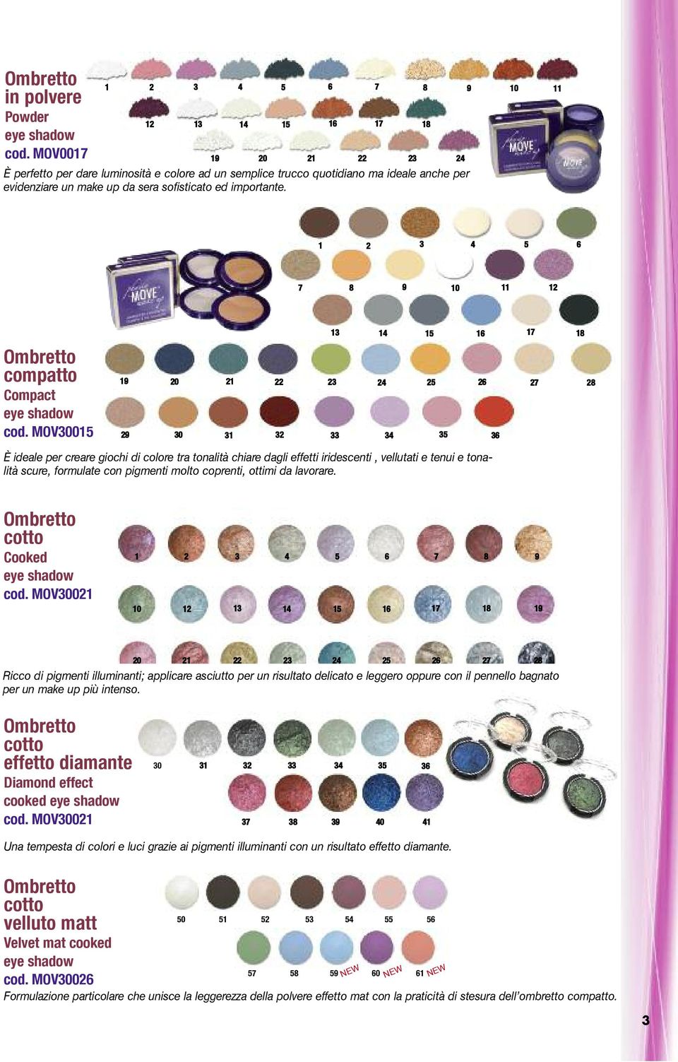 ed importante. 9 10 11 1 2 3 4 5 6 7 8 9 10 11 12 Ombretto compatto Compact eye shadow cod.