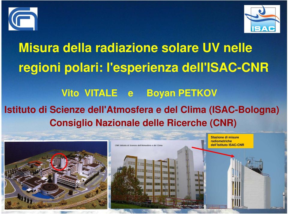 Scienze dell'atmosfera e del Clima (ISAC-Bologna) Consiglio