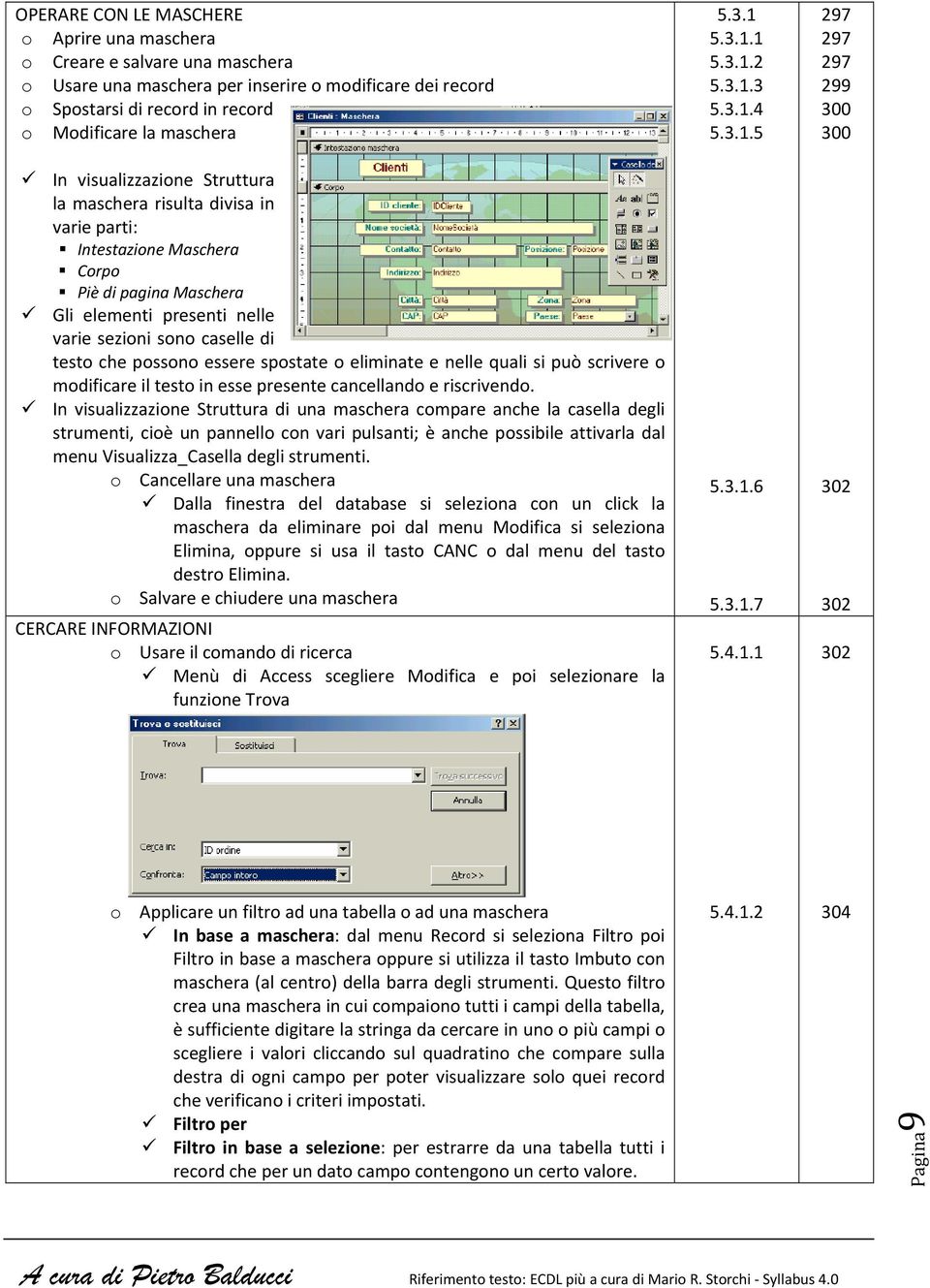 elementi presenti nelle varie sezioni sono caselle di testo che possono essere spostate o eliminate e nelle quali si può scrivere o modificare il testo in esse presente cancellando e riscrivendo.