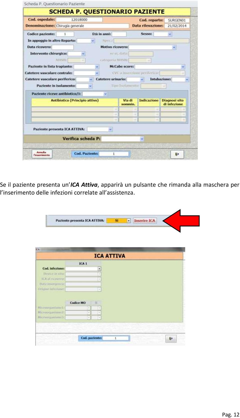 maschera per l inserimento delle