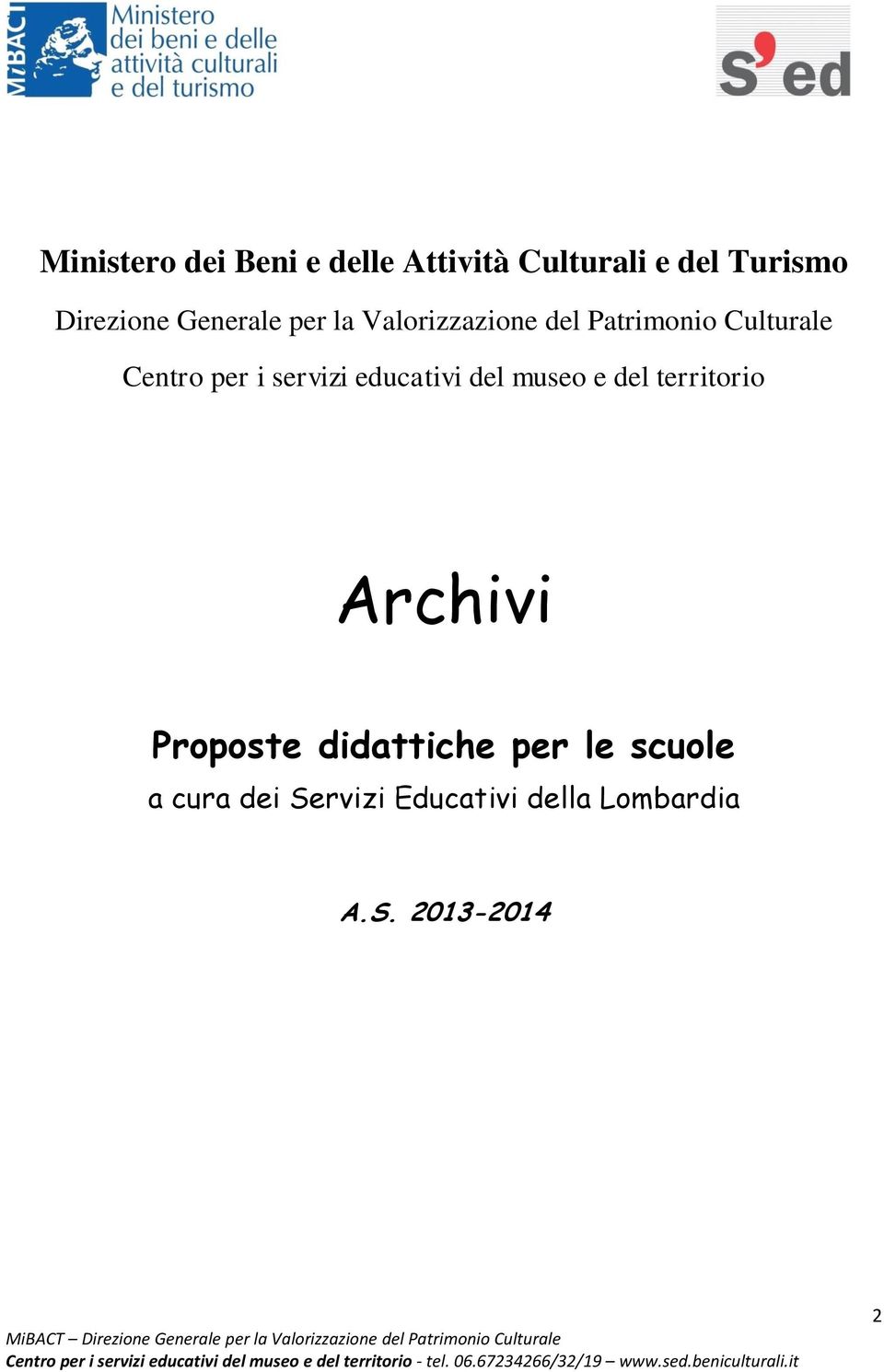 servizi educativi del museo e del territorio Archivi Proposte