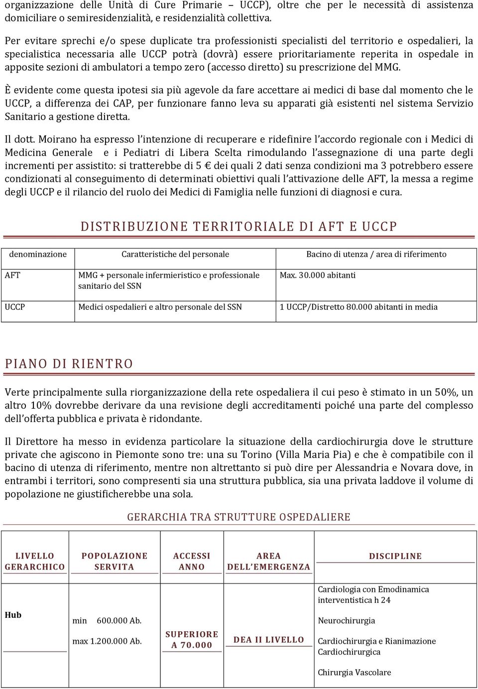 in apposite sezioni di ambulatori a tempo zero (accesso diretto) su prescrizione del MMG.