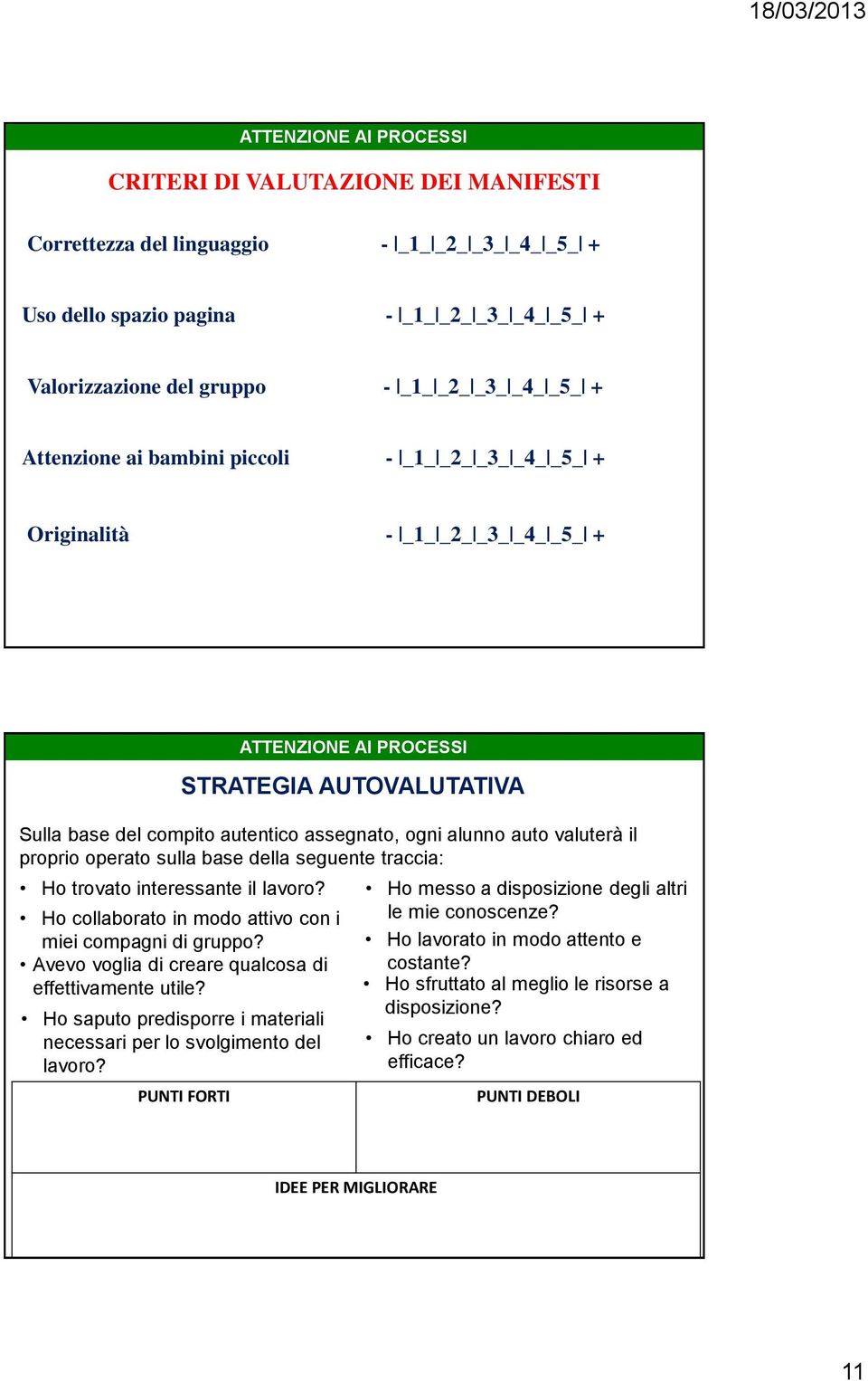 proprio operato sulla base della seguente traccia: Ho trovato interessante il lavoro? Ho collaborato in modo attivo con i miei compagni di gruppo?